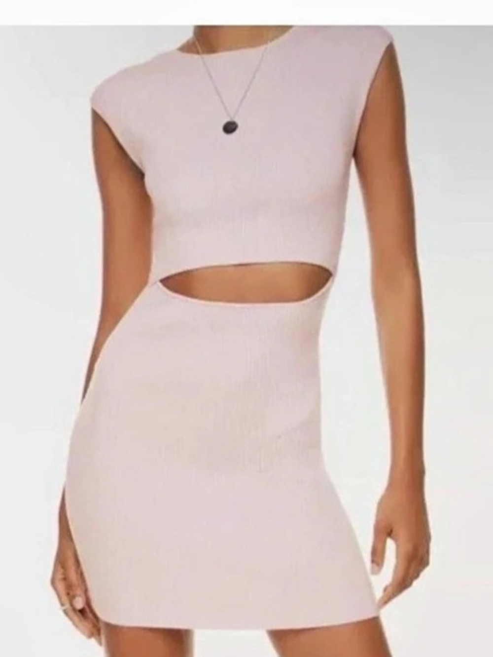 Aritzia Wilfred Cutout Knit Mini Dress